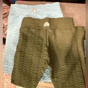 Booty by Brabants Kids Leggings Bundle Olive & Light Blue